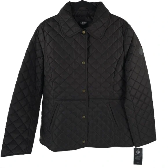 Ralph Laurenジャケット（レディース BLACK） Lauren Ralph Lauren Leather Moto Jacket, Black Tumbled